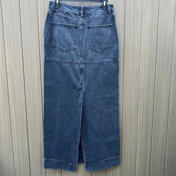 A.L.C Women's Denim Hunter Maxi Skirt size 2 Cotton Washed Black Made in USA NWT - Picture 12 of 16